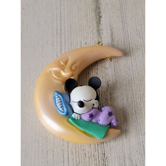 Hallmark baby Mickey Mouse sweet dreams Disney Moon ornament Xmas - Picture 1 of 7